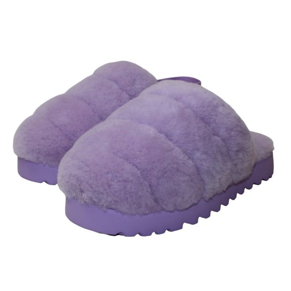 UGG Super Fluff Slipper Sandals Elastic strap Lavender Women's 10 NEW! - Picture 1 of 11